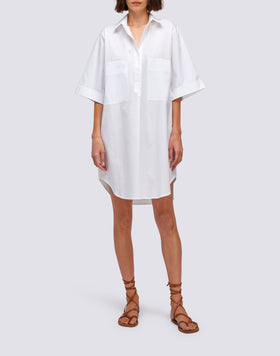ROBE COURTE EN POPELINE