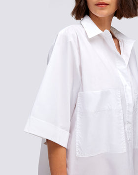 ROBE COURTE EN POPELINE