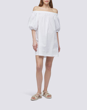 SOLID COLOR POPLIN DRESS