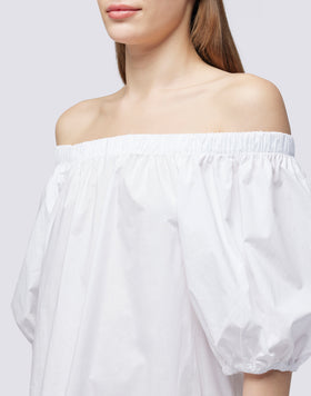 SOLID COLOR POPLIN DRESS