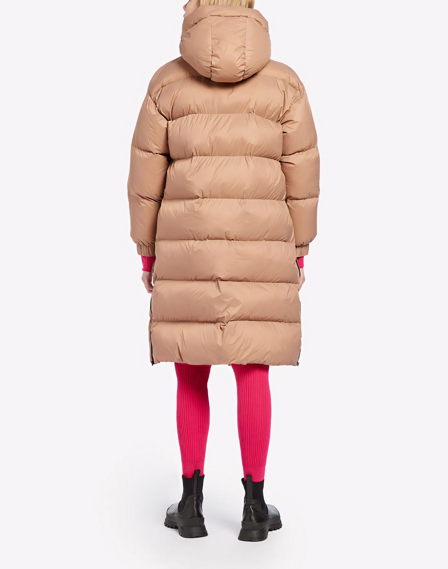 LONG DOWN JACKET WITH SIDE ZIPS