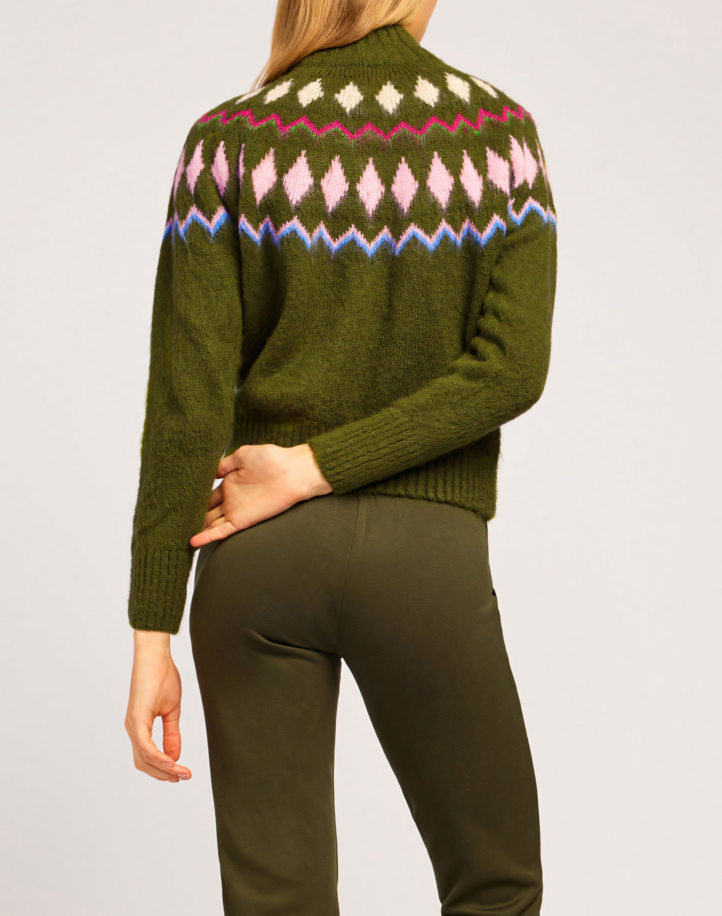 PULL EN CASHMERE TRICOTÉ DE STYLE NORVÉGIEN TURTLENECK