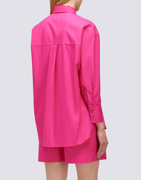 CAMICIA OVERSIZE IN POPELINE