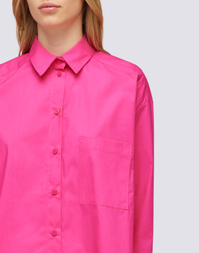 CAMICIA OVERSIZE IN POPELINE