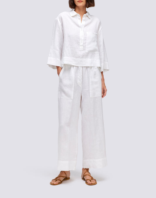 PANTALON LONG EN LIN