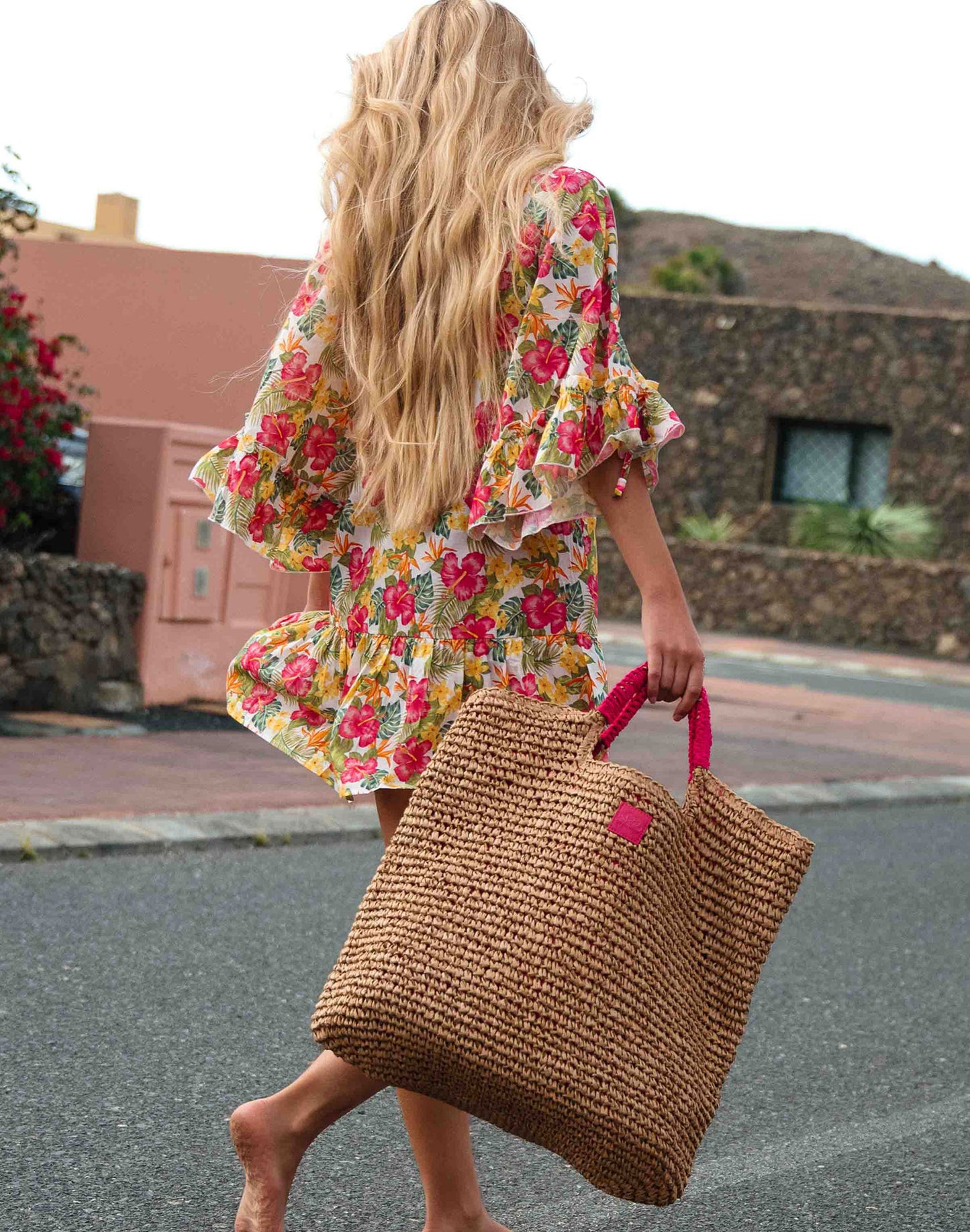 MAXI BAG IN WOVEN PAPER STRAW