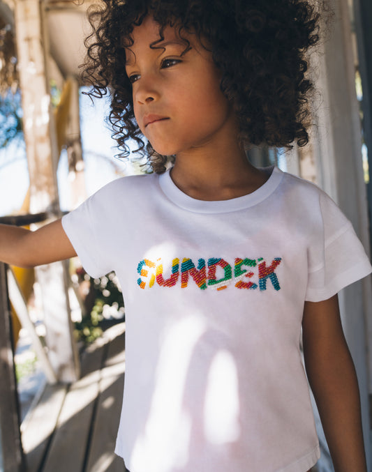 T-SHIRT CON PERLINE MULTICOLOR