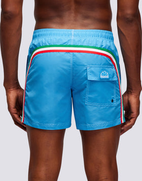 TRAJE DE BAÑO CORTO CINTURA ELÁSTICA ICÓNICO TAFETÁN BANDERA DE ITALIA