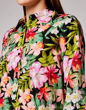 CHEMISE EN COTON À IMPRIMÉ FLORAL