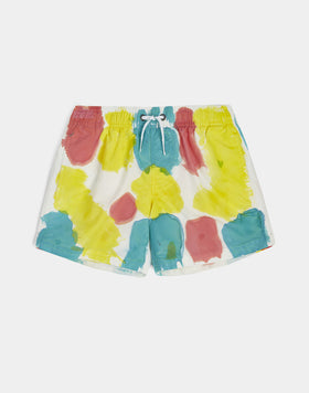 STRETCH WAIST SWIM TRUNKS