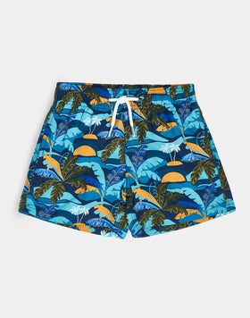 STRETCH WAIST SWIM TRUNKS