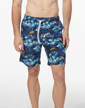 COSTUME DA BAGNO LUNGO A VITA ELASTICATA STAMPA ALOHA SUMMER