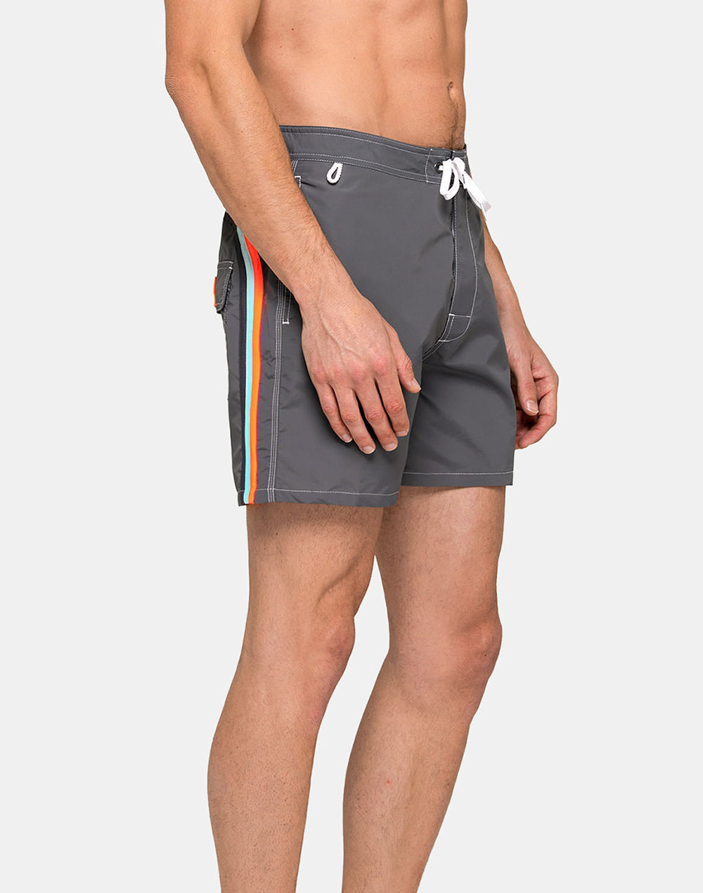 MID-LENGTH SWIM SHORTS WITH A FIXED WAISTBAND