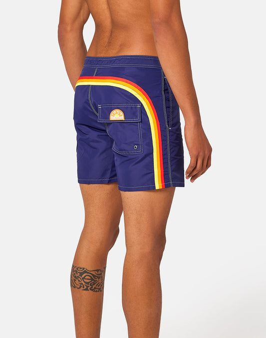 MID-LENGTH SWIM SHORTS WITH A FIXED WAISTBAND