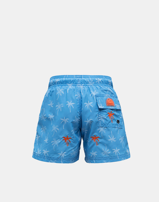 SHORT SWIM SHORTS WITH AN ELASTICATED WAISTBAND