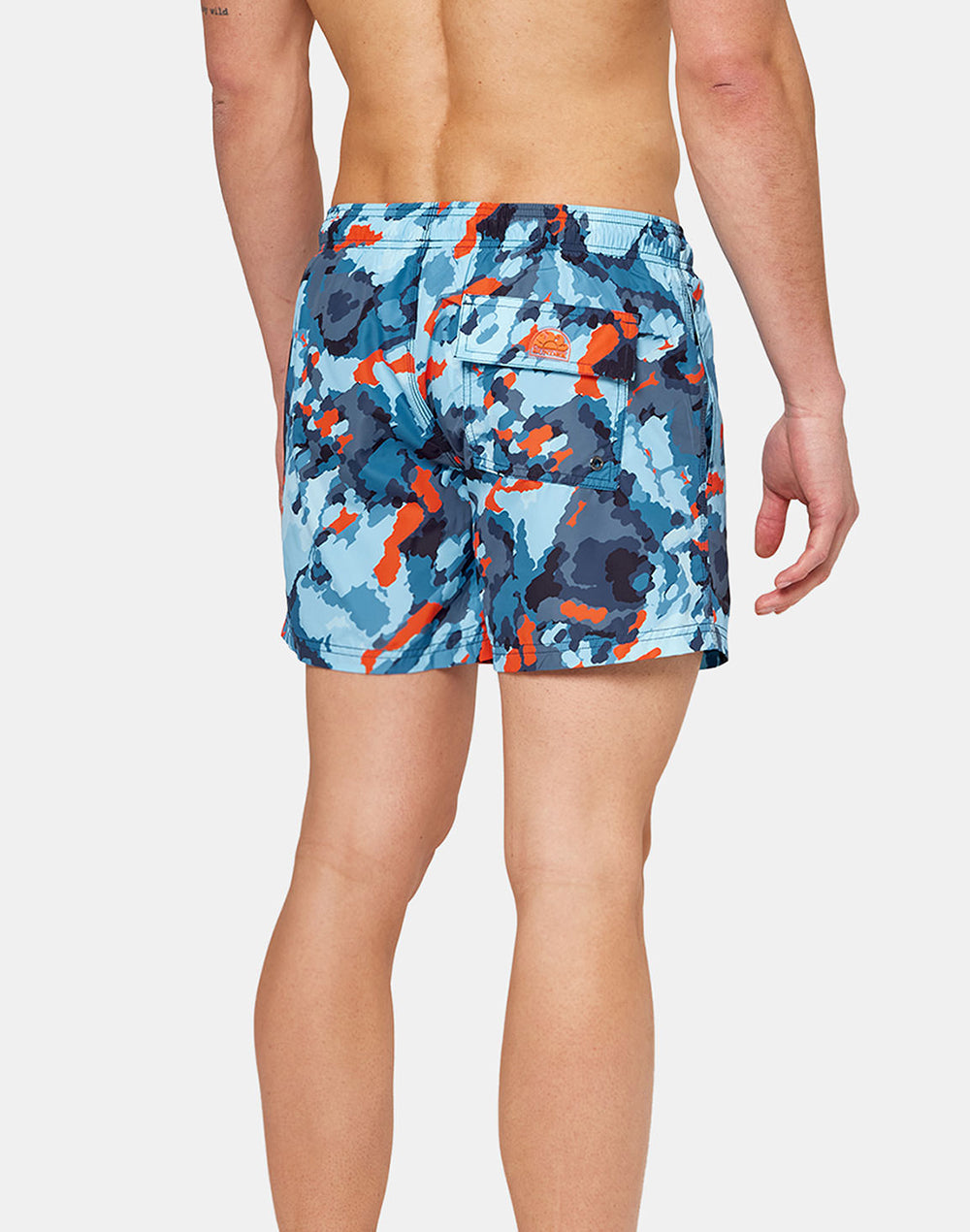 CAMO SKETCH PRINT SHORT SWIM SHORTS