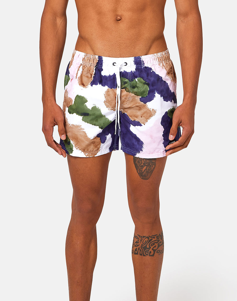 SHORT SWIM SHORTS WITH AN ELASTICATED WAISTBAND -  GOLDENWAVE SPECIAL EDITION