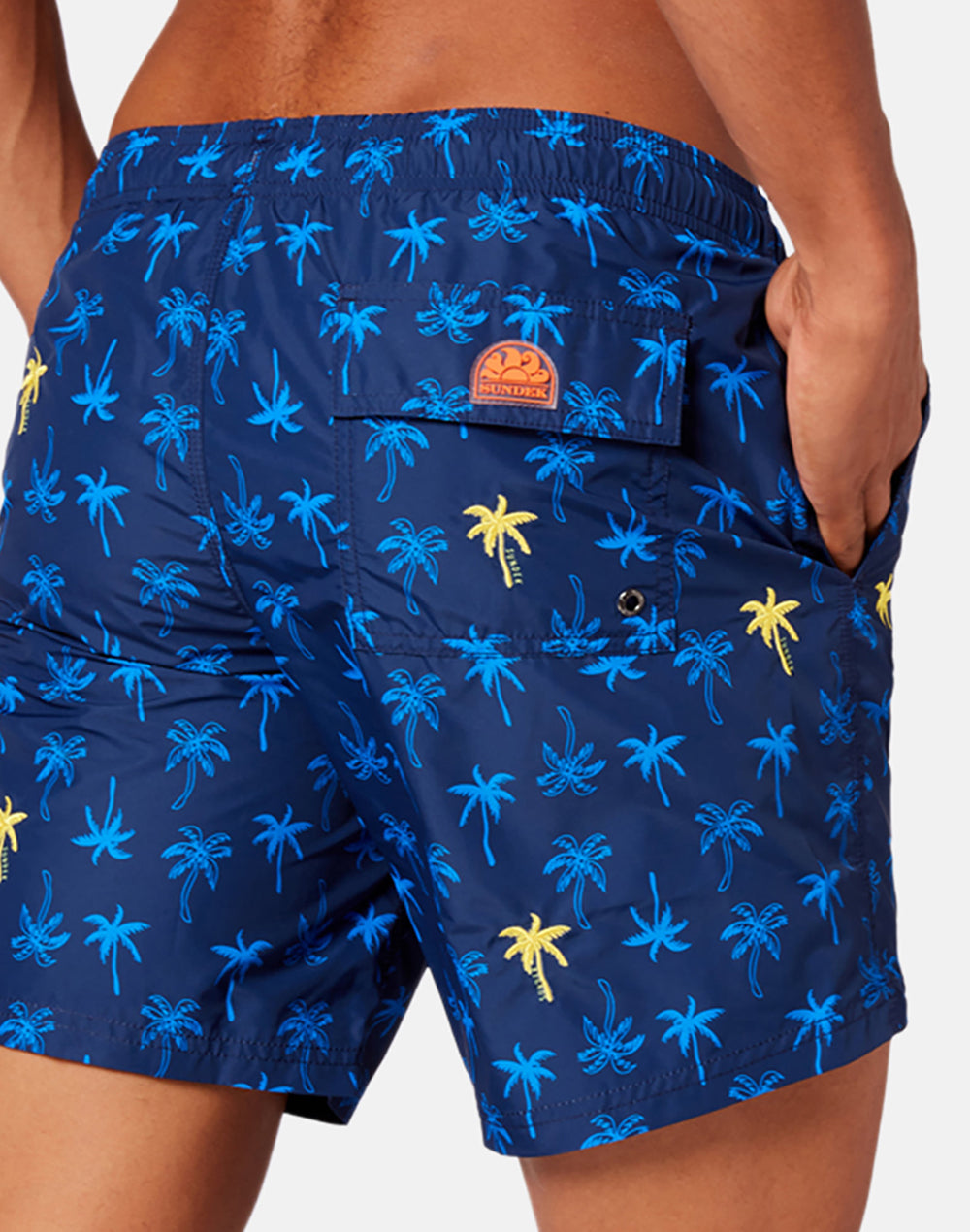 MINI PALM PRINT MEDIUM ELASTICATED WAIST BOARDSHORT