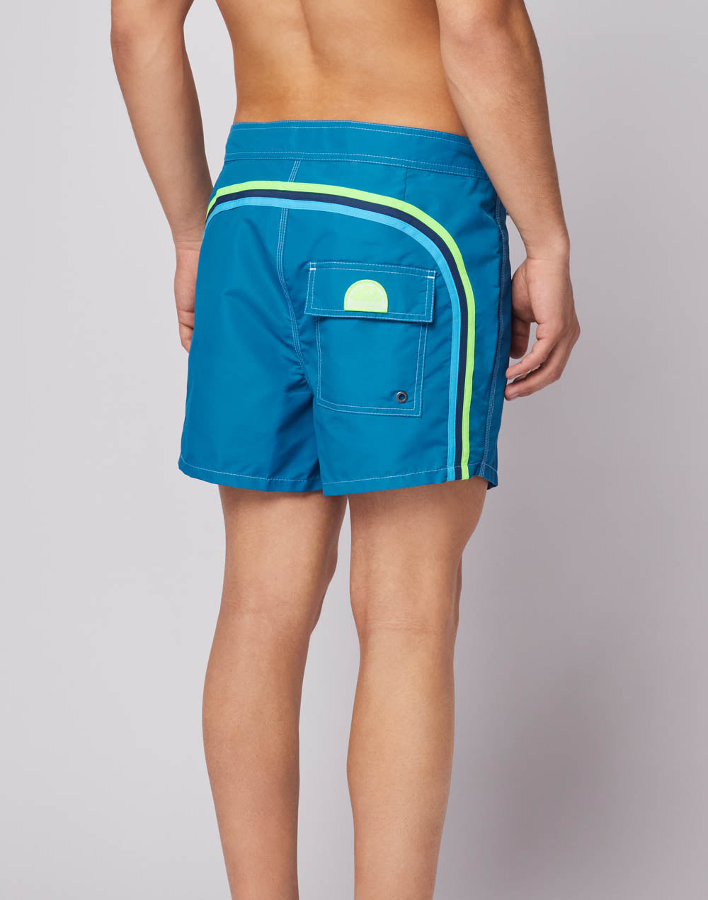 ICONIC TAFFETA FIXED WAIST SHORT SWIMSHORTS