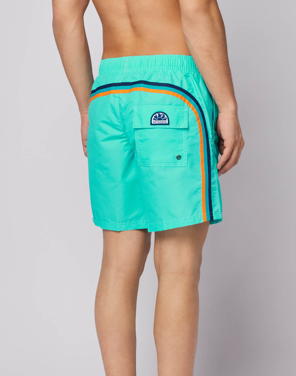 ICONIC TAFFETA MID-LENGTH SWIM SHORTS WITH AN ELASTICATED WAISTBAND