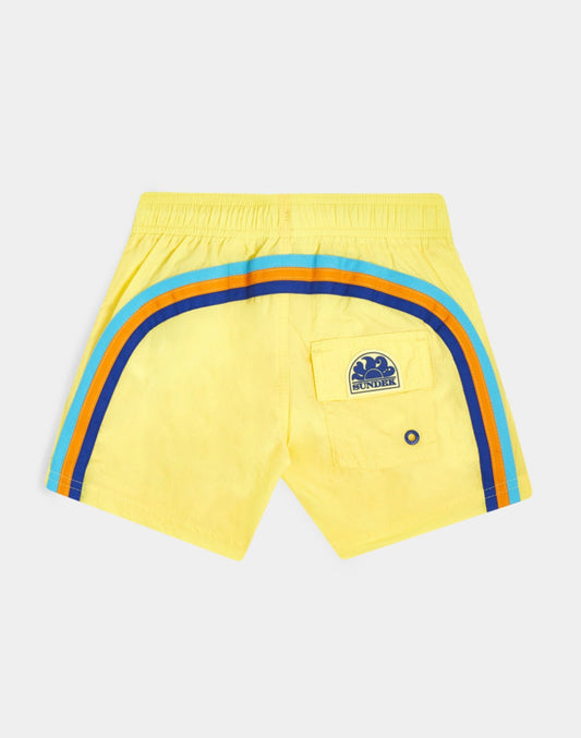 STRETCH WAIST SWIM TRUNKS