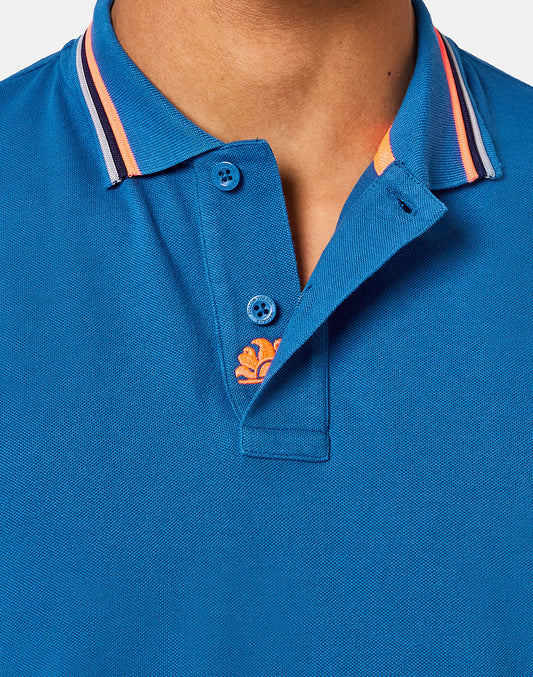 POLO BRICE DE ALGODÓN PIQUÉ CON DETALLES TRICOLOR