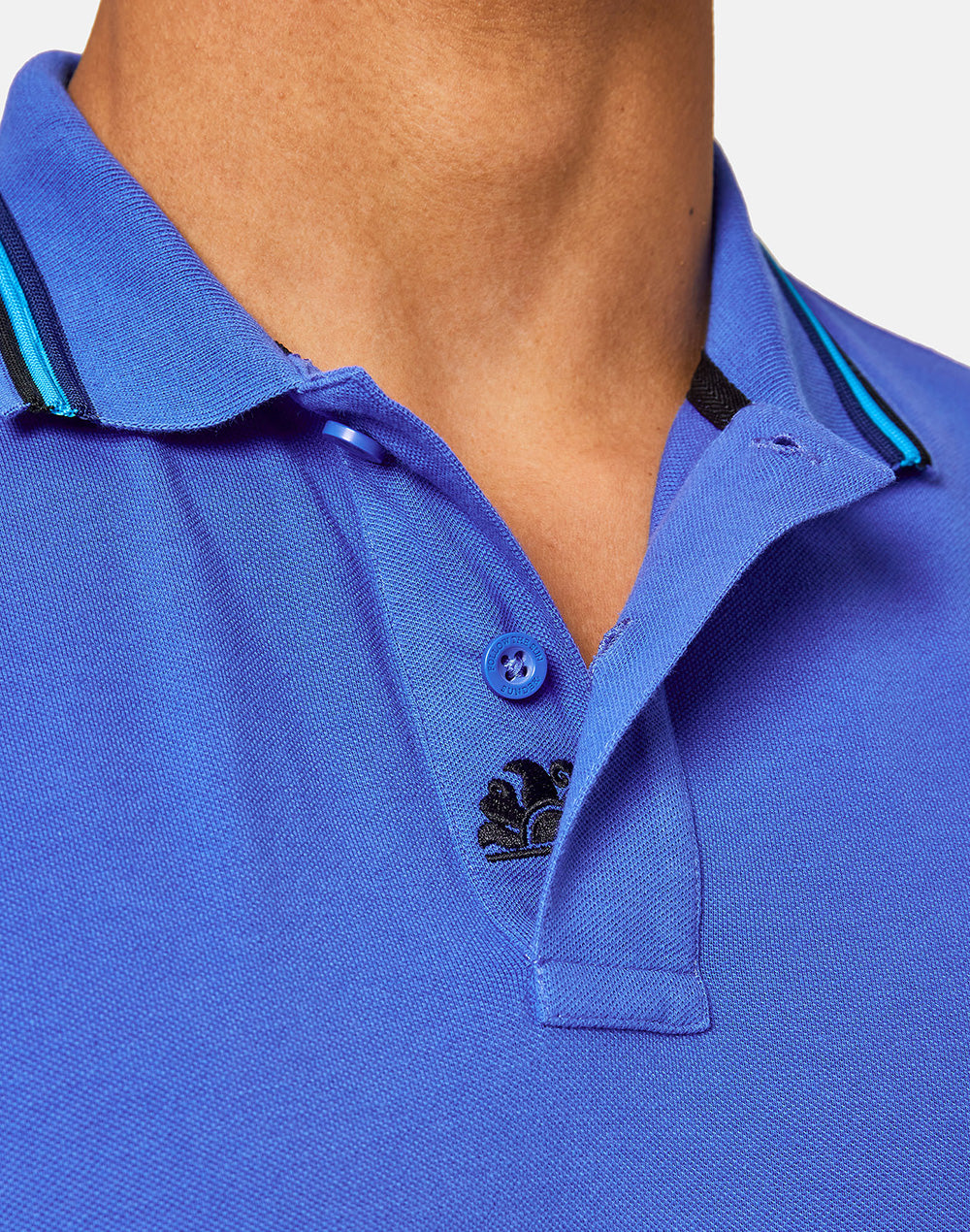 BRICE COTTON PIQUÉ POLO SHIRT WITH TRICOLOUR DETAILS