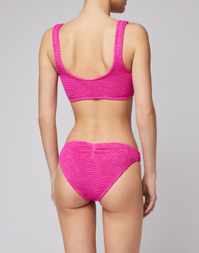 TOP BRA IN EMBOSSED FABRIC