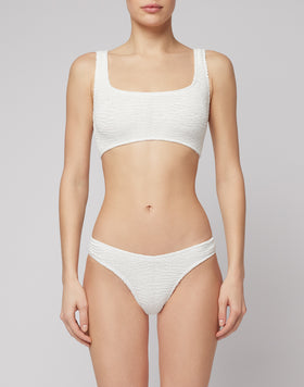 TOP SOUTIEN-GORGE EN TISSU GAUFRÉ