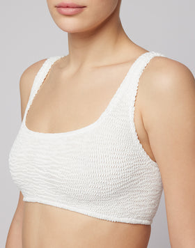 TOP SOUTIEN-GORGE EN TISSU GAUFRÉ