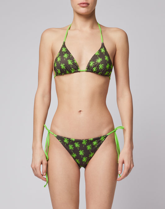 TOP TRIANGLE FEMME AVEC IMPRIMÉ MULTIPALMES