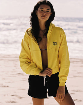 FELPA FULL ZIP CON CAPPUCCIO E STAMPA DEL LOGO