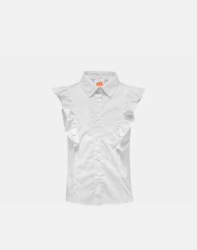 CAMISA SIN MANGAS DE POPELINA DE ALGODÓN